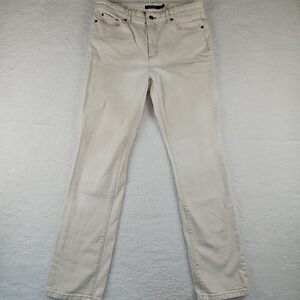 Lauren Ralph Lauren Jeans Women's Size‎ 12 White Stretch Premier Straight Leg